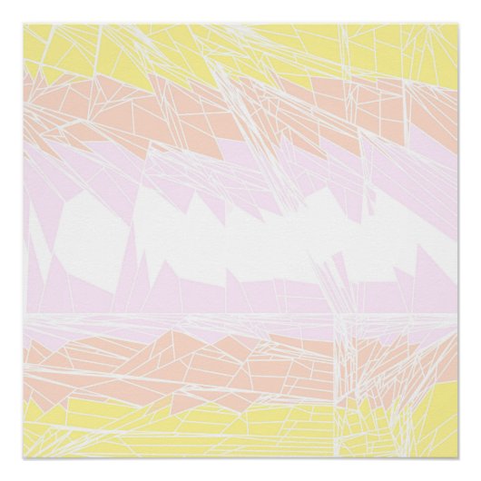 Groovy Geometrische Abstracte Pangender Pride Vlag Perfect Poster (Voorkant)