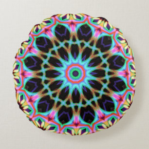 Groovy Geometrische Bloemrijke Mandala Ronde Rond Kussen