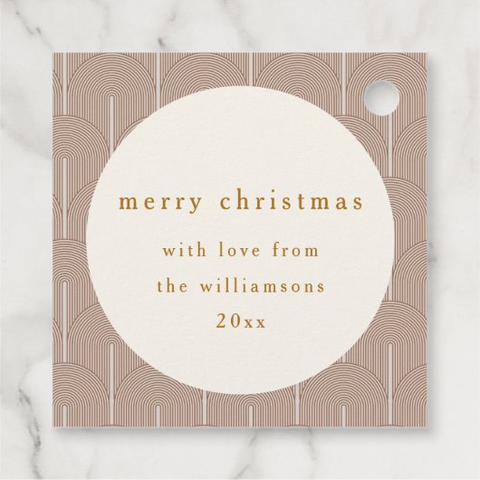 Groovy geometrische lijnen aangepaste kerst Bedankjes Labels (Achterkant)