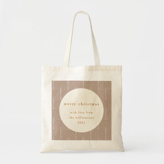  Groovy geometrische lijnen aangepaste kerst Tote Bag (Voorkant)