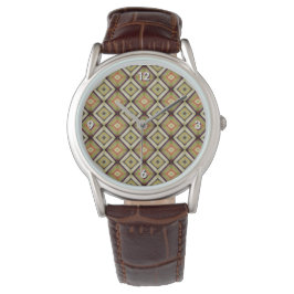 Groovy Geometrische Warme Tinten  Horloge