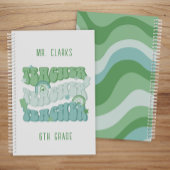 Groovy gepersonaliseerde groene retro Schattigee d Planner