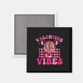 Groovy geruite Valentijn Vibes Valentijnsdag Gi Magneet (Voorkant / Achterkant)