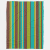Groovy Gestreepte Vintage Retro Strepen Fleece Deken (Voorkant)