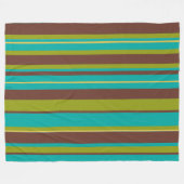 Groovy Gestreepte Vintage Retro Strepen Fleece Deken (Voorkant (Horizontaal))