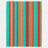 Groovy Gestreepte Vintage Retro Strepen Fleece Deken (Voorkant)