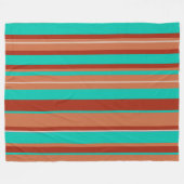 Groovy Gestreepte Vintage Retro Strepen Fleece Deken (Voorkant (Horizontaal))