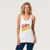 Groovy Gezegende Hand Lettering Bloem Tanktop (Volledige Voorkant)