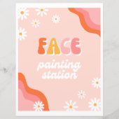 Groovy Gezicht Schilderen Station Teken (Voorkant)