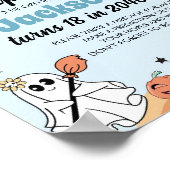 Groovy Ghost Boo Verjaardag Tijd Capsule Teken Poster (Hoek)