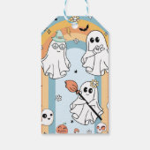 Groovy Ghost Boo Verjaardagsfeestje Bedankt Label Cadeaulabel (Achterkant)