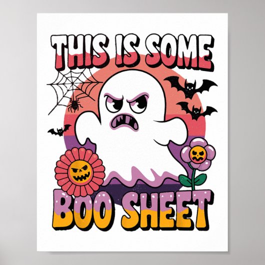 Groovy Ghost Dit is een boekenblad Funny Halloween Poster (Voorkant)