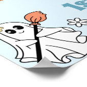 Groovy Ghost eerste jaar foto mijlpaal teken Poster (Hoek)