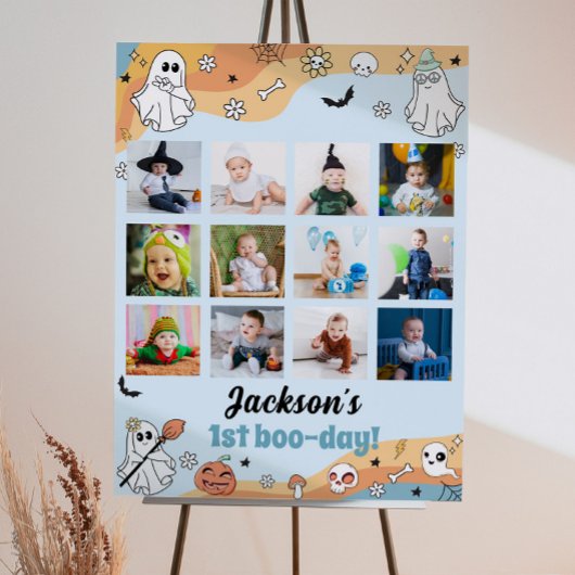 Groovy Ghost eerste jaar foto mijlpaal teken Poster