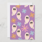 Groovy Ghost Floral Retro Halloween Party Kaart (Achterkant)