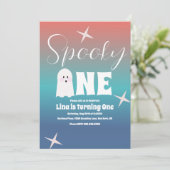 Groovy Ghost Halloween Birthday Gradient Kaart (Staand voorkant)