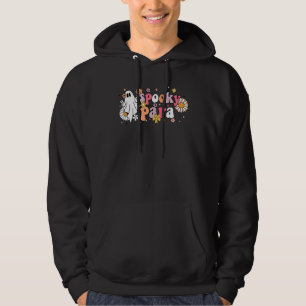 Groovy Ghost Halloween Floral Spooky Paraprofessio Hoodie