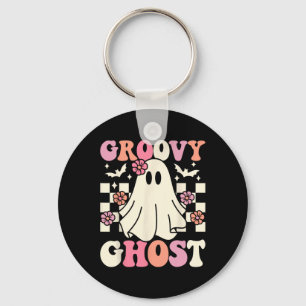 Groovy Ghost Halloween Ghost Kostuum Retro Groovy Sleutelhanger
