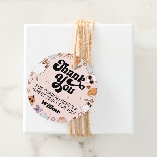 Groovy Ghost Halloween Party Dank u Bedankjes Labels (In situ)