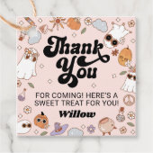 Groovy Ghost Halloween Party Dank u Bedankjes Labels (Voorkant)