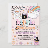 Groovy Ghost Hippie Halloween Verjaardag Kaart (Voorkant)