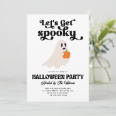 Groovy Ghost Let's Get Spooky Halloween Kaart (Staand voorkant)