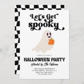 Groovy Ghost Let's Get Spooky Halloween Kaart (Voorkant / Achterkant)