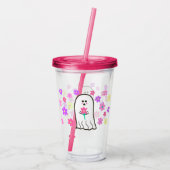 Groovy Ghost met bloemen Acryl Drinkbeker (Achterkant)