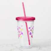 Groovy Ghost met bloemen Acryl Drinkbeker (Links)