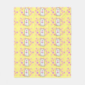 Groovy Ghost met bloemen Fleece Deken (Voorkant)