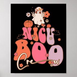 Groovy Ghost Nicu Boo Crew Halloween Leuke Boo Man Poster