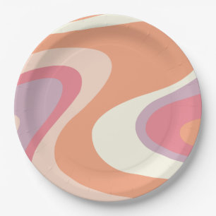 groovy Ghost retro Halloween Birthday Paper Borden Papieren Bordje