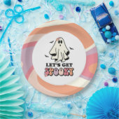 groovy Ghost retro Halloween Birthday Papieren Bordje (Feest)