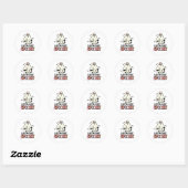 groovy Ghost retro Halloween Birthday Ronde Sticker (Vel)