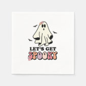 groovy Ghost retro Halloween Birthday Servet (Voorkant)