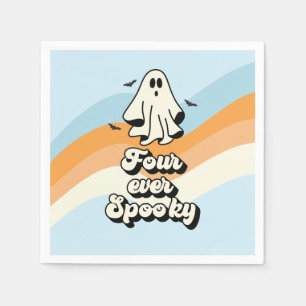 groovy Ghost retro Halloween Four Ever Spooky Servet