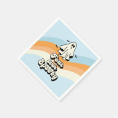 groovy Ghost retro Halloween Four Ever Spooky Servet (Hoek)