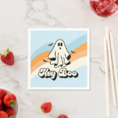 groovy Ghost retro Halloween Hey Boo Spooky Servet (Insitu)