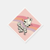 groovy Ghost retro Halloween Spooky One Birthday Servet (Hoek)