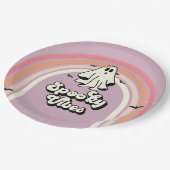 groovy Ghost retro Halloween Spooky Vibes Birthday Papieren Bordje (Gekanteld)