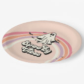 groovy Ghost retro Halloween Spooky Vibes Birthday Papieren Bordje (Gekanteld)