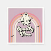 groovy Ghost retro Halloween Spooky Vibes Birthday Servet (Voorkant)