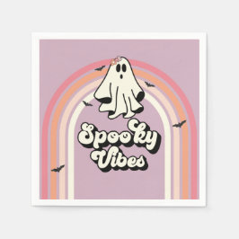 groovy Ghost retro Halloween Spooky Vibes Birthday Servet