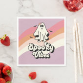 groovy Ghost retro Halloween Spooky Vibes Birthday Servet (Insitu)