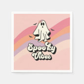 groovy Ghost retro Halloween Spooky Vibes Birthday Servet (Voorkant)