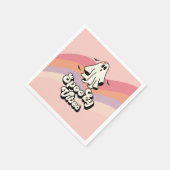 groovy Ghost retro Halloween Spooky Vibes Birthday Servet (Hoek)