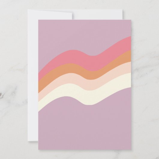 groovy Ghost retro Halloween Two Spooky Birthday Kaart (Achterkant)