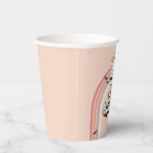 groovy Ghost retro Halloween Two Spooky Birthday Papieren Bekers (Rechts)