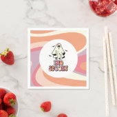 groovy Ghost retro Halloween Two Spooky Birthday Servet (Insitu)