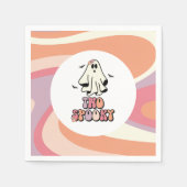 groovy Ghost retro Halloween Two Spooky Birthday Servet (Voorkant)
